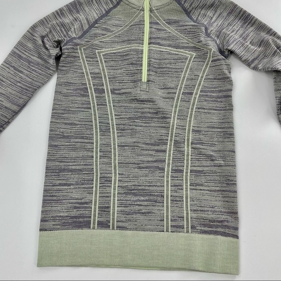 Ivivva Girls Grey and Green Ombre Fastest zip pullover jacket NWOT - Picture 3 of 10